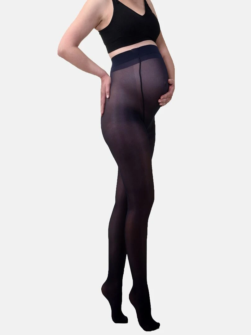 Duo Pack Collants de grossesse transparant magique 40den Bleu marine