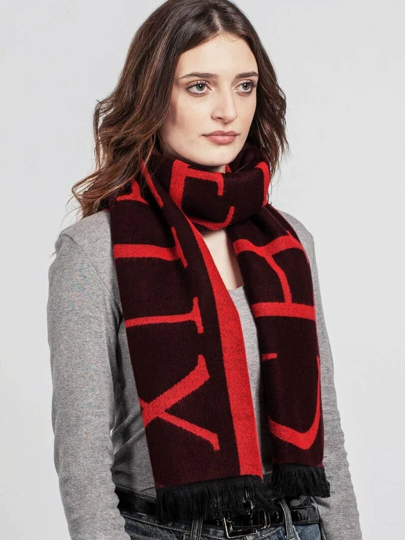 Echarpe Scribe Fabriqué en France Rouge