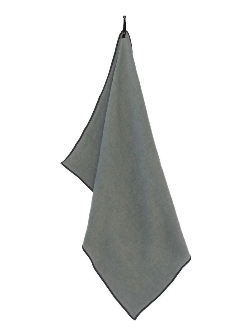 Torchon de cuisine tissé en lin Gris souris