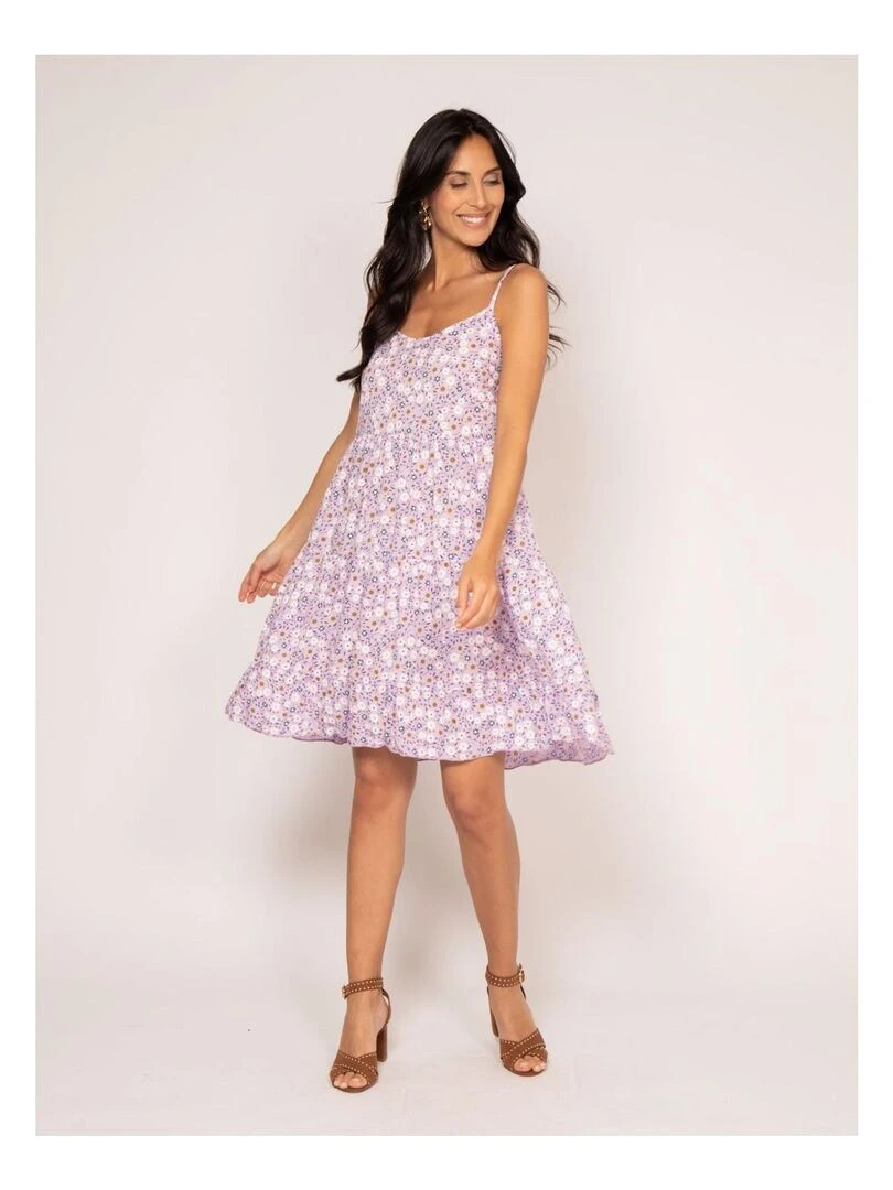 Robe courte motifs IGALA   Violet clair