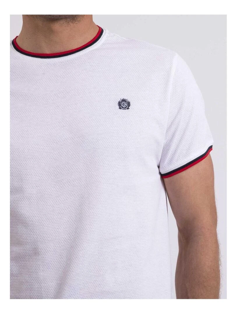 T shirt col rond pur coton NILOTIN   Blanc