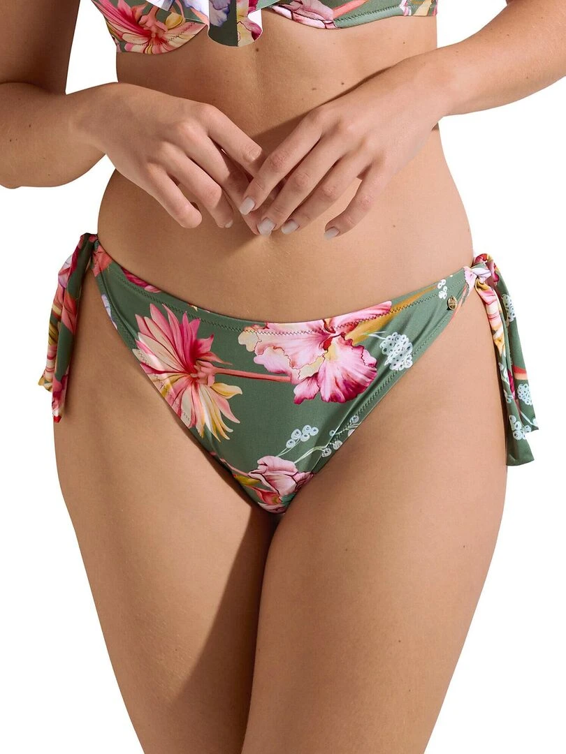Bas maillot slip de bain à nouettes Rimini Vert