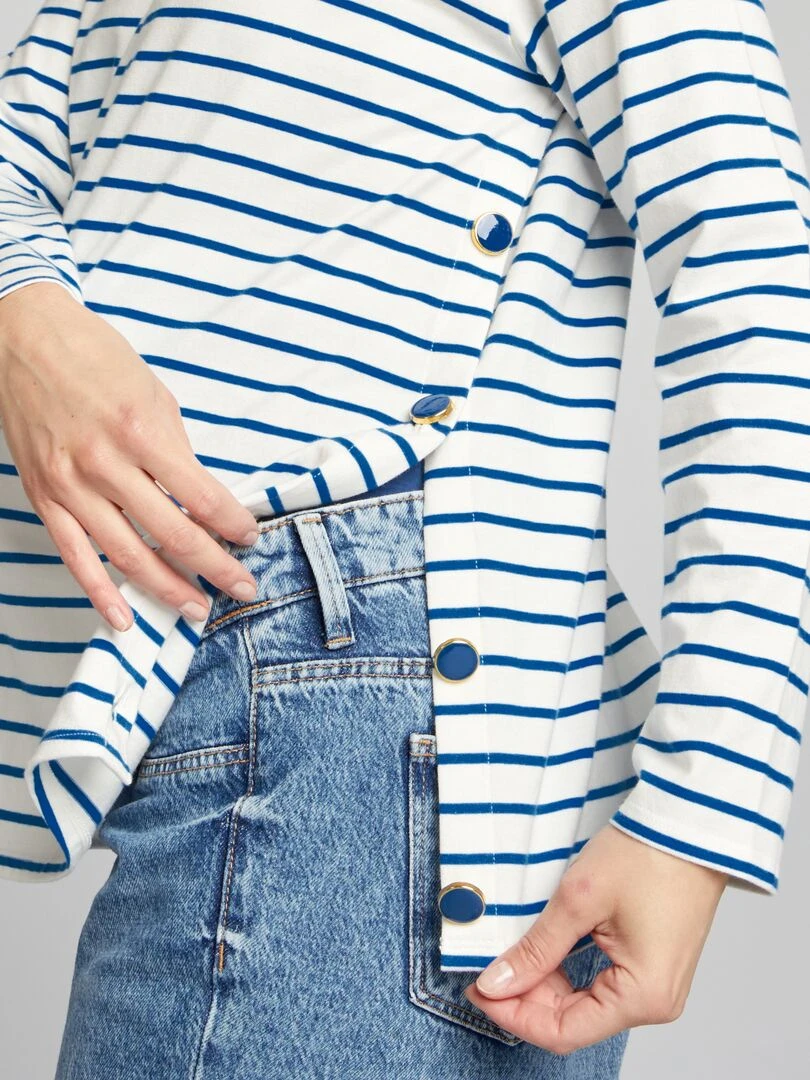 T shirt d'allaitement à rayures Bleu /blanc