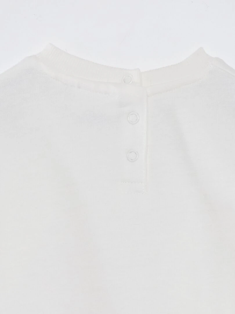 Sweat en molleton 'bisounours' blanc