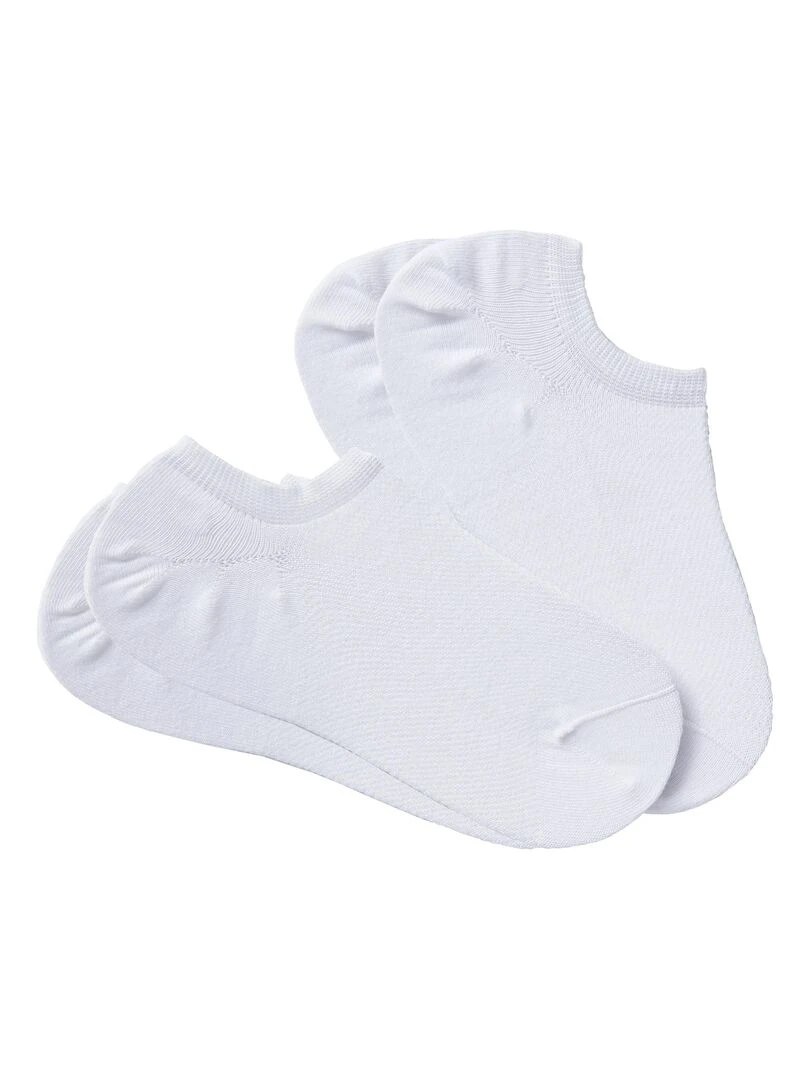 Lot de 2 paires de socquettes invisibles Climatyl Damart Blanc