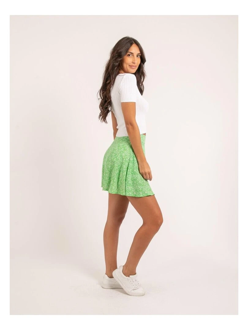 Jupe courte motifs XANADU Vert