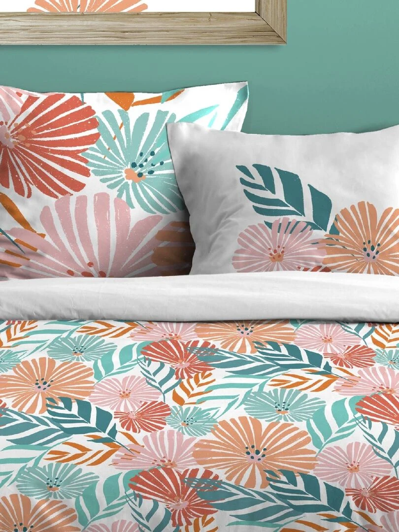 Parure de couette au style fleuri Multicolore