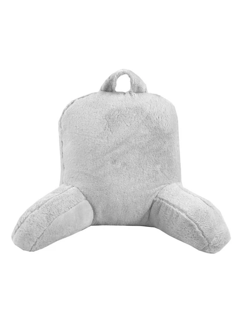 Coussin de Lecture Fourrure Déhoussable Bananair Gris clair