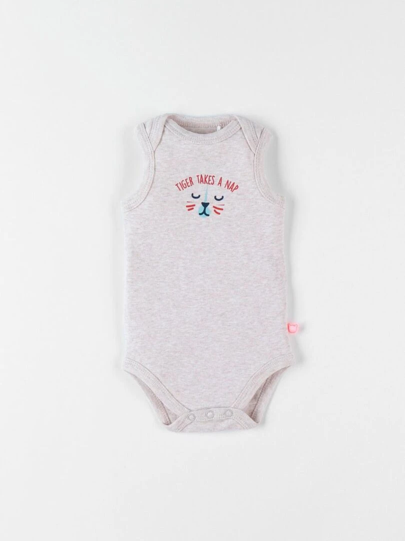 Body sans manches en coton bio Noukie's Beige