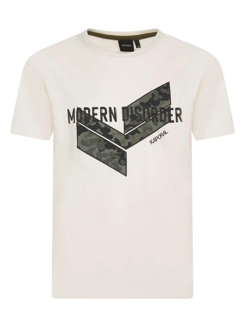 KAPORAL T shirt coton biologique col rond Ecru