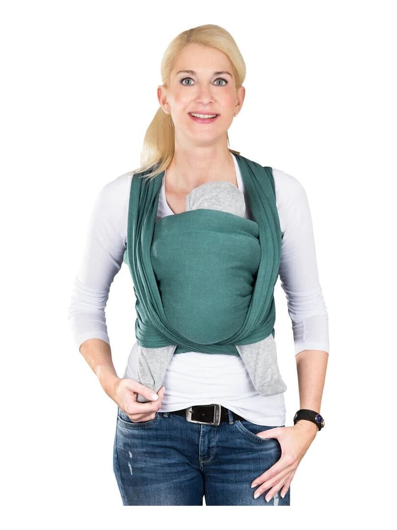 Hoppediz Écharpe de portage pour bébé prématuré Vert forêt