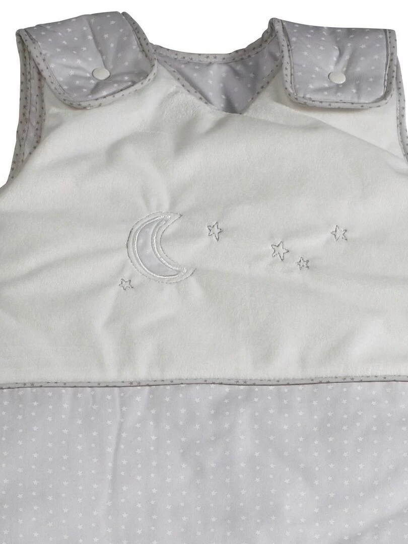 Gigoteuse bébé brodée en coton   SAUTHON   Gris Blanc