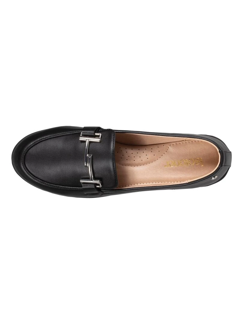 Mocassins Femme accessoire argenté Noir