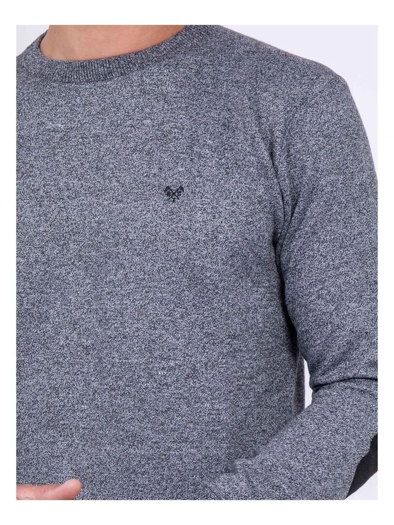 Pull col rond LAMBRE   Gris chiné