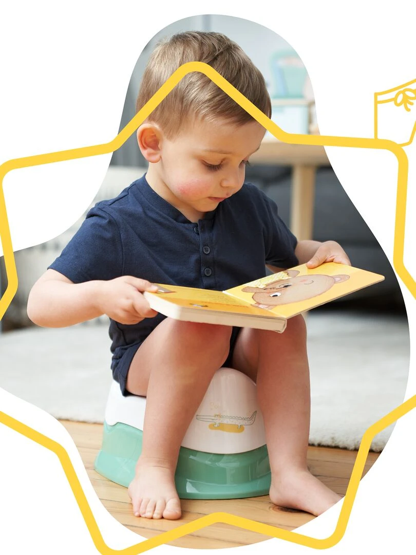 Pot d'apprentissage 'Badabulle'   vert/blanc