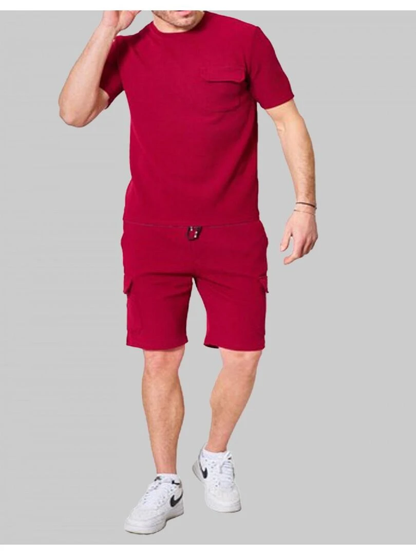 Ensemble short Kebello Bordeaux