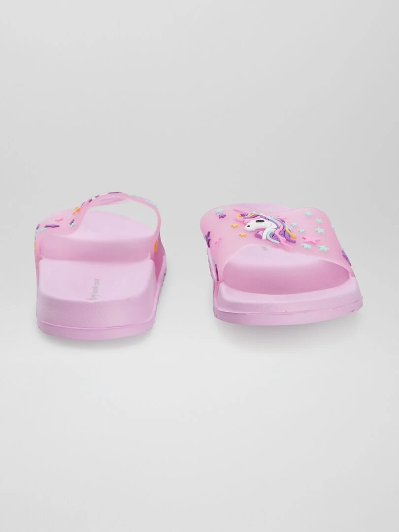 Claquette de piscine Licorne   Rose