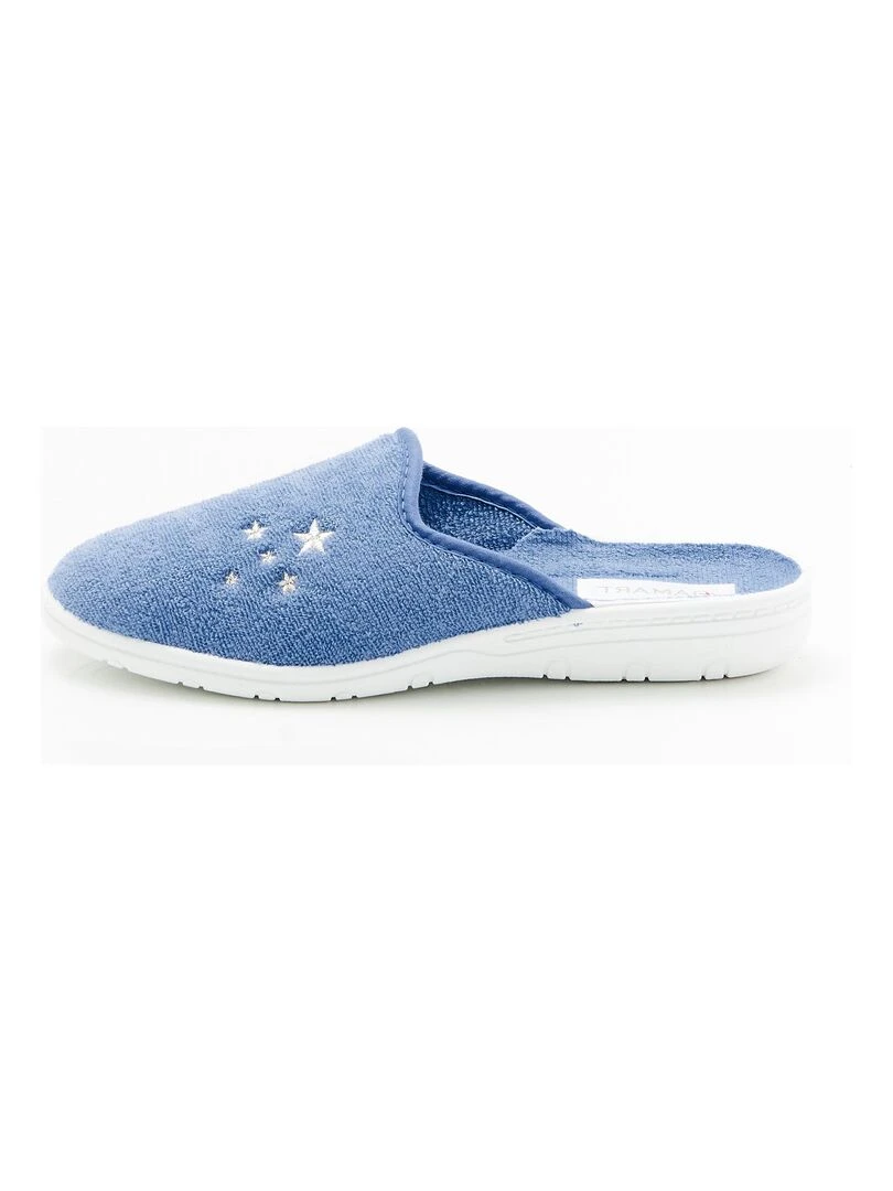 Mules en éponge Damart Bleu