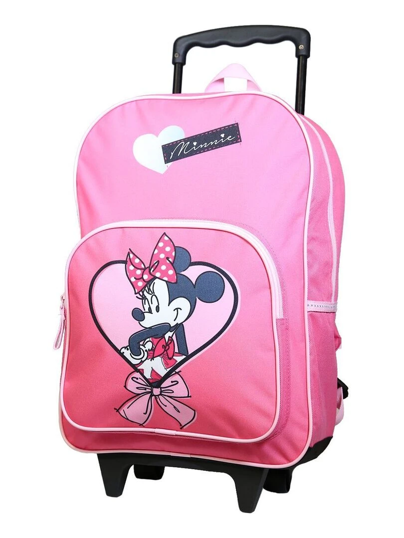 BAGTROTTER Sac à dos à roulettes Disney Minnie Noeud Rose Rose