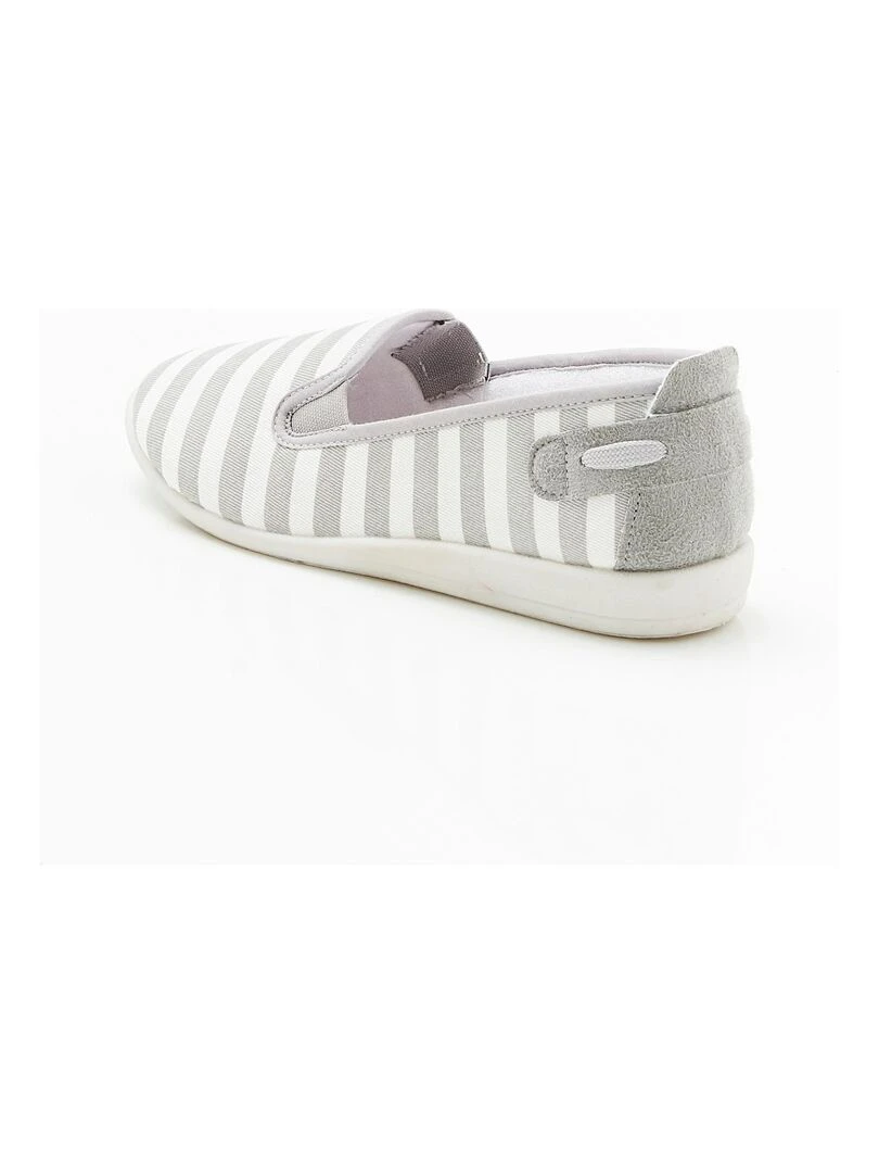 Ballerines rayées estivales   Damart   Gris clair