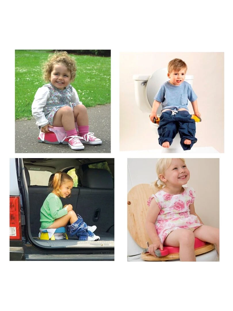 Pot nomade 2 en 1 réducteur de WC    Rose clair