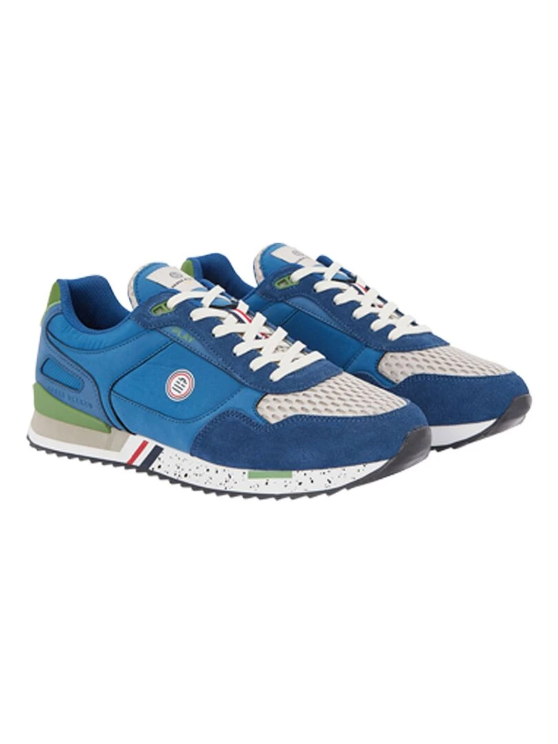 Basket Cuir Serge Blanco Chamonix   Bleu