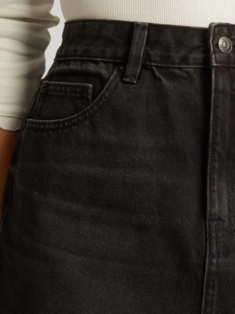 Jupe courte en denim   Noir