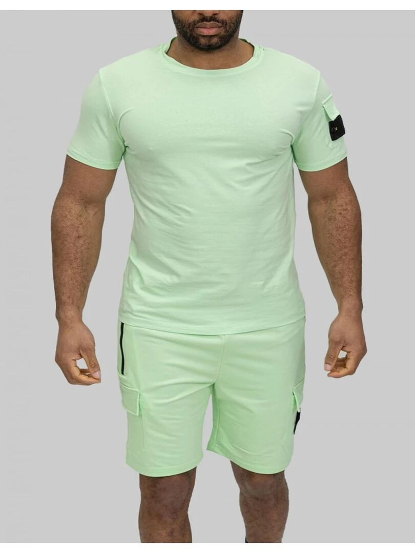 Ensemble Short T shirt Kebello Vert