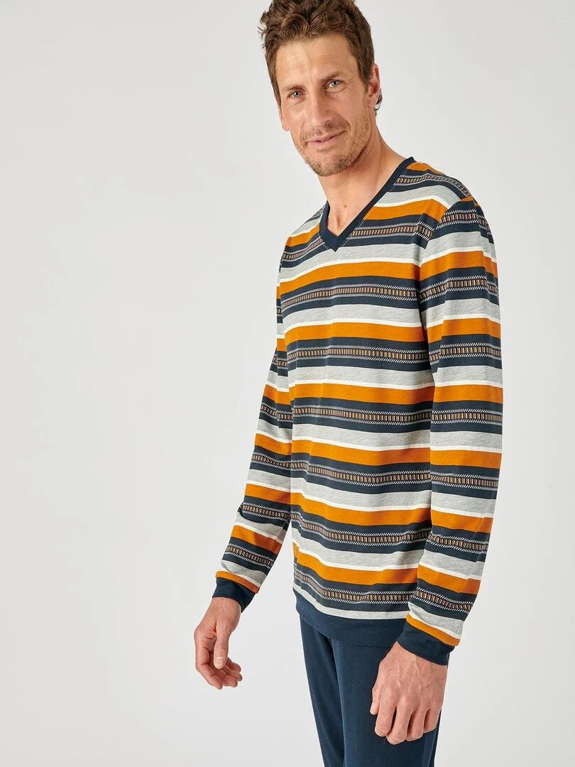 Pyjama maille jersey Thermolactyl recyclée Damart Camel