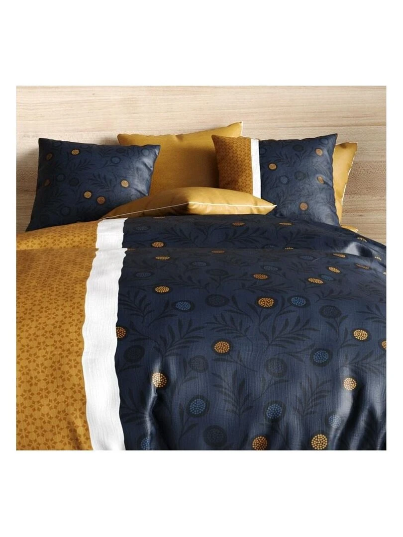 Parure 4 pièces Bel'Or 2 personnes coton 57 fils DH140 Bleu