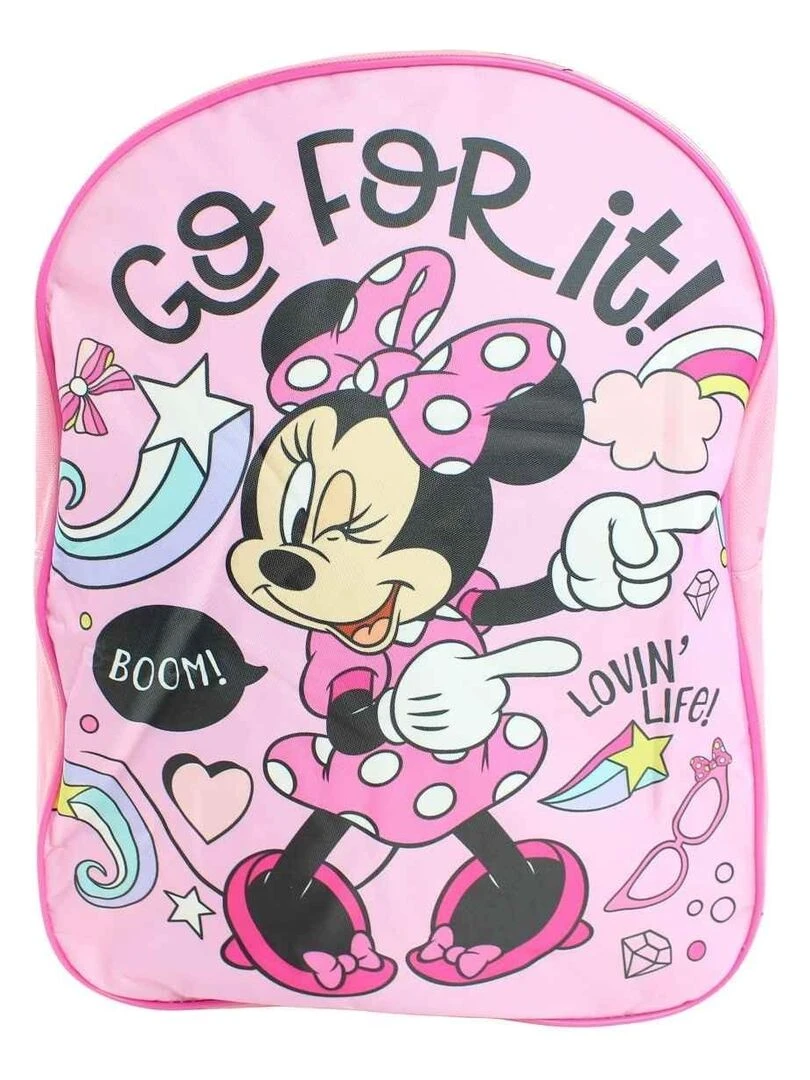 Disney Sac à dos fille imprimé Minnie 40x30x15 cm Rose