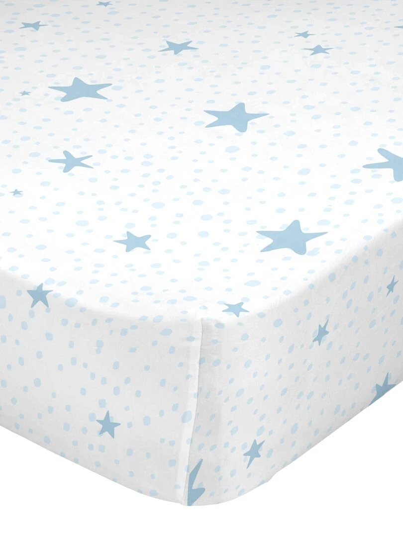 Drap housse Little star "Happyfriday" Bleu