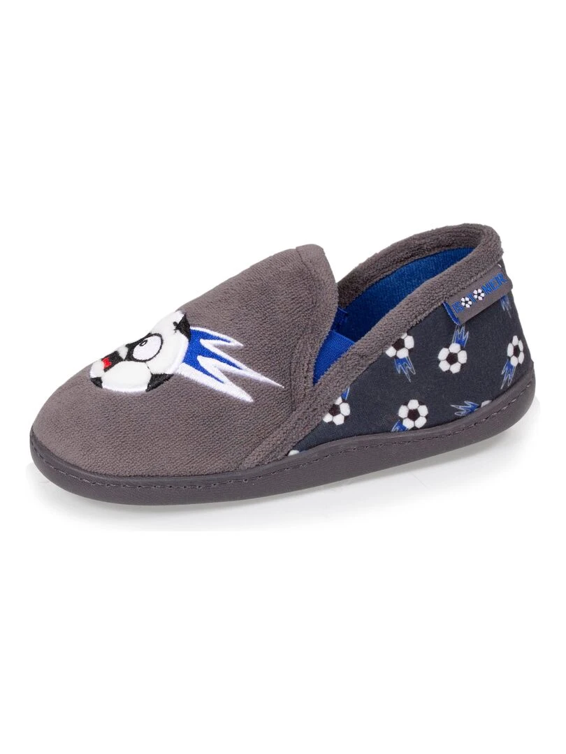 Chaussons mocassins Enfant Foot Gris Gris