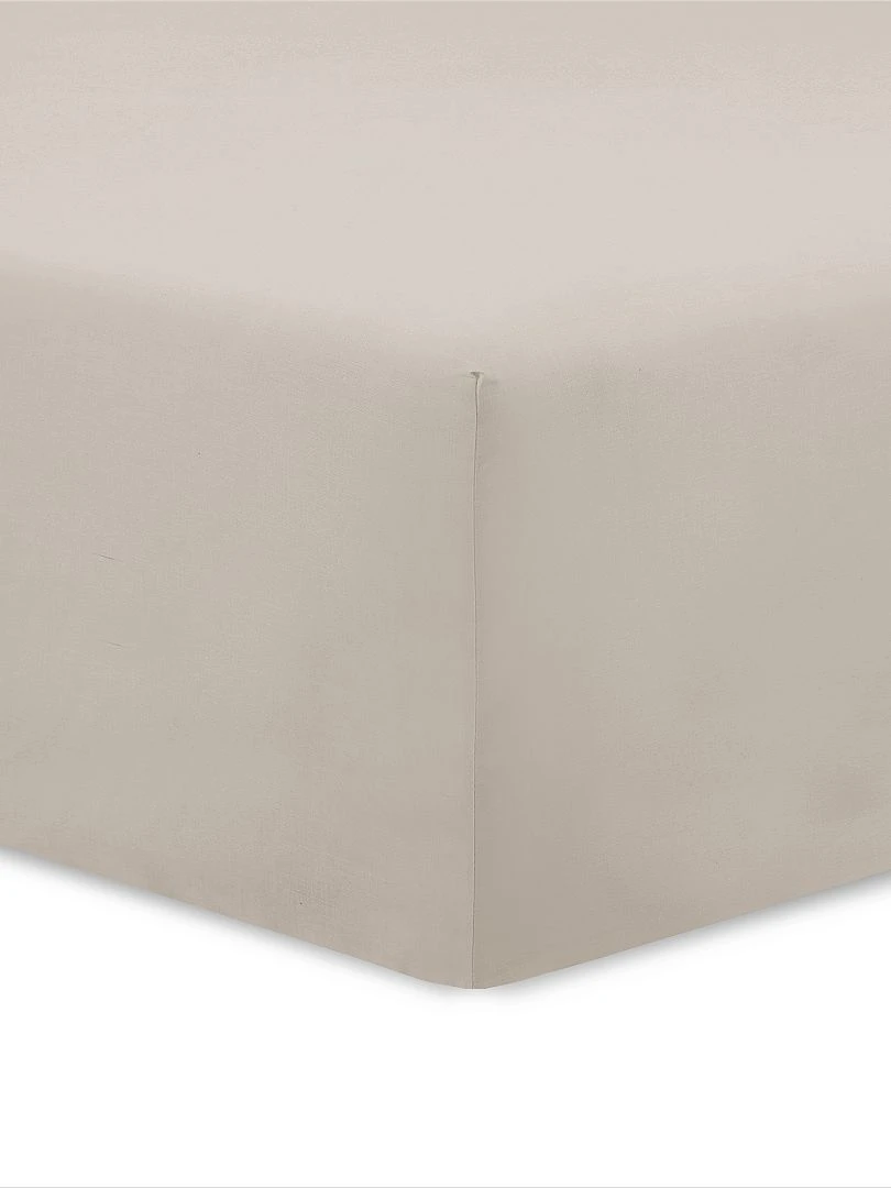 Drap housse uni beige