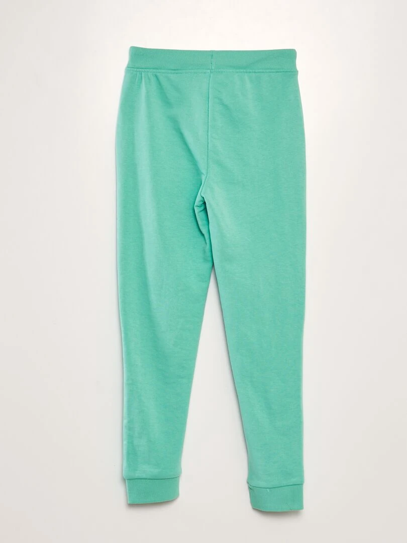 Pantalon de jogging en coton uni Mixte Vert