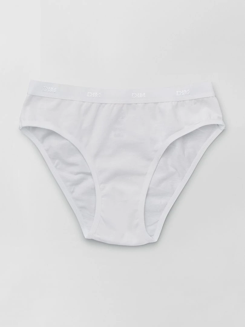 Lot de 3 culottes Les Pockets de 'DIM' blanc/bleu/rose