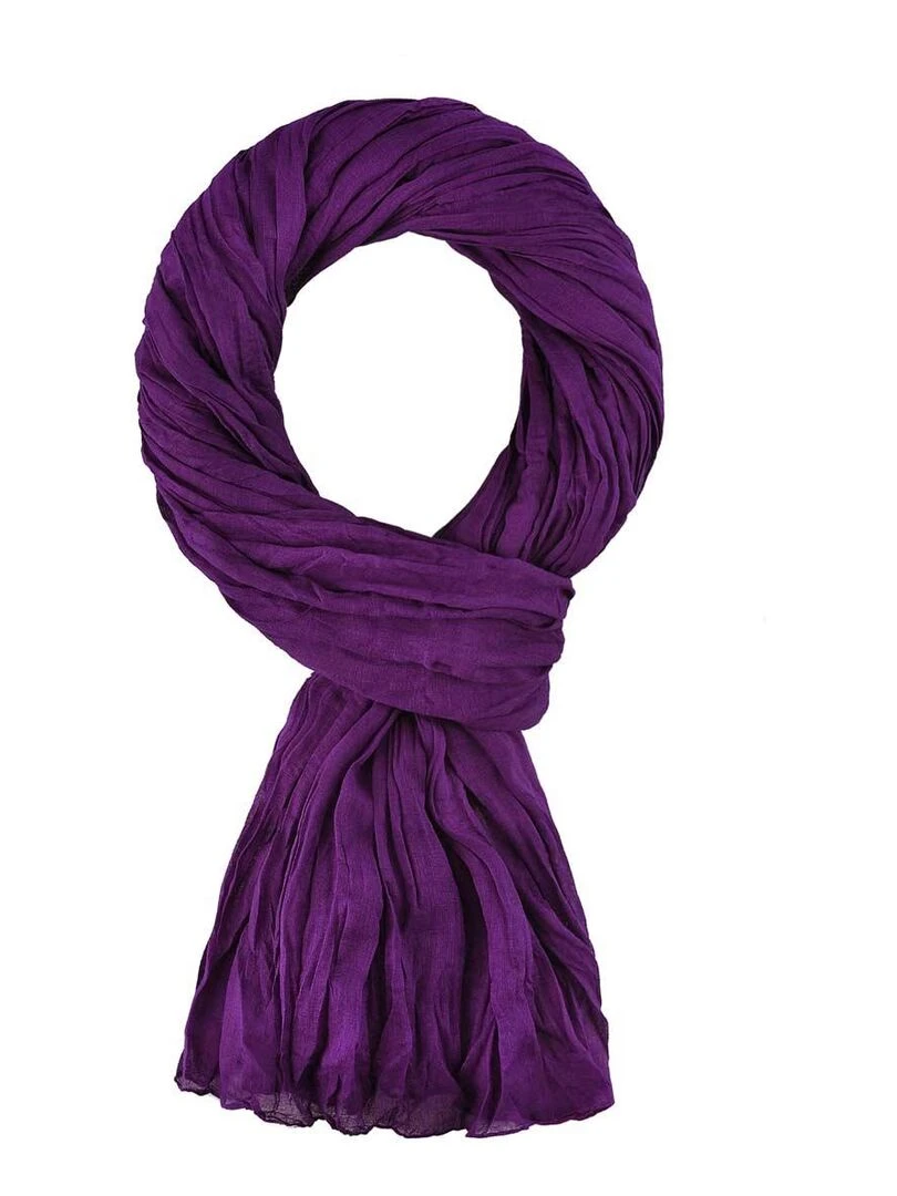 Chèche coton Uni Violet foncé