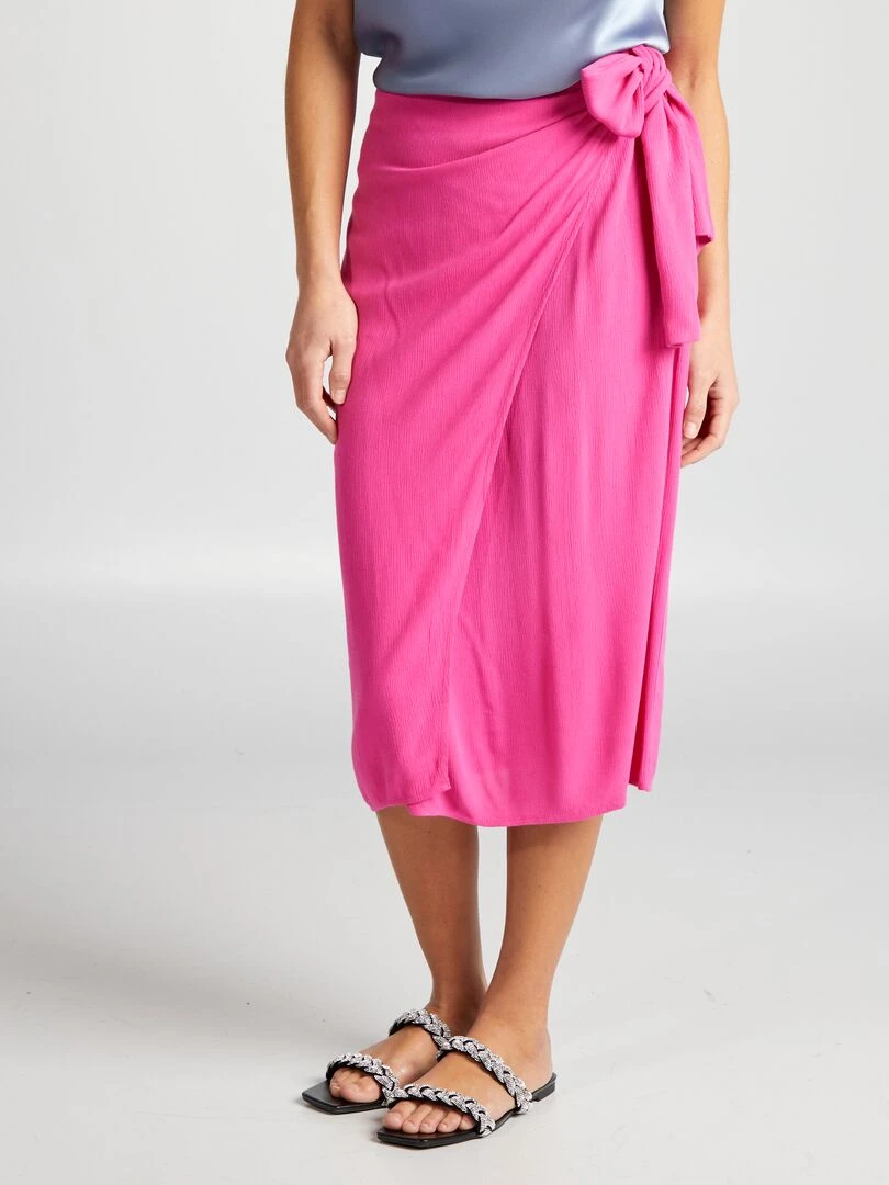 Jupe portefeuille   Rose