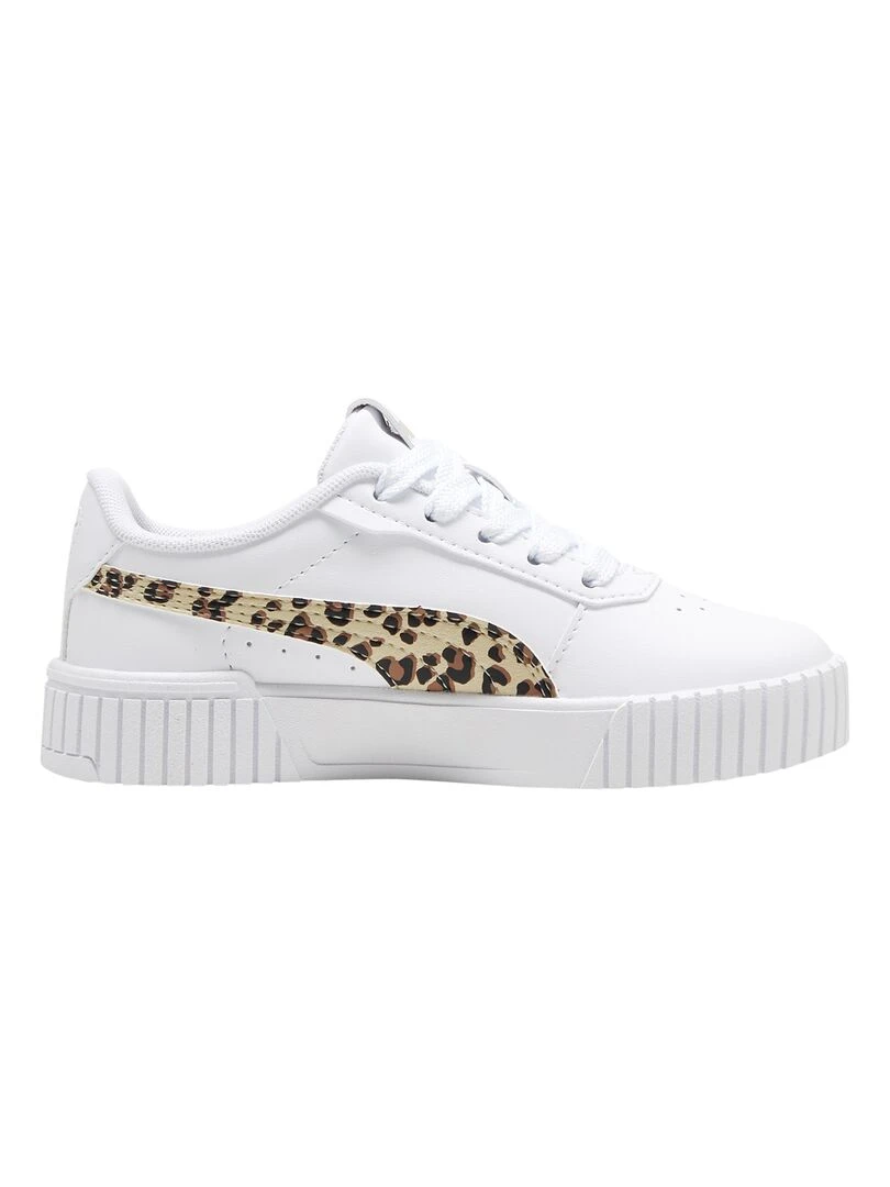 Basket à Lacets Enfant Puma Carina 2.0 Animal Update P.S Blanc