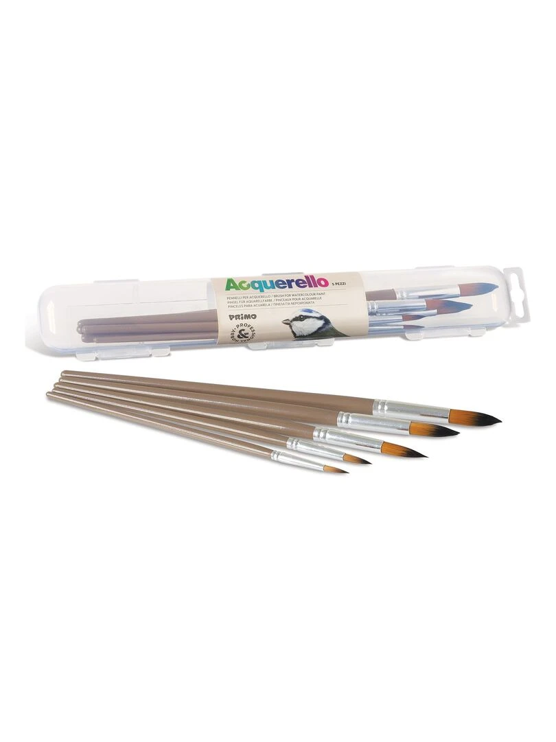 5 pinceaux aquarelle pointe ronde N/A