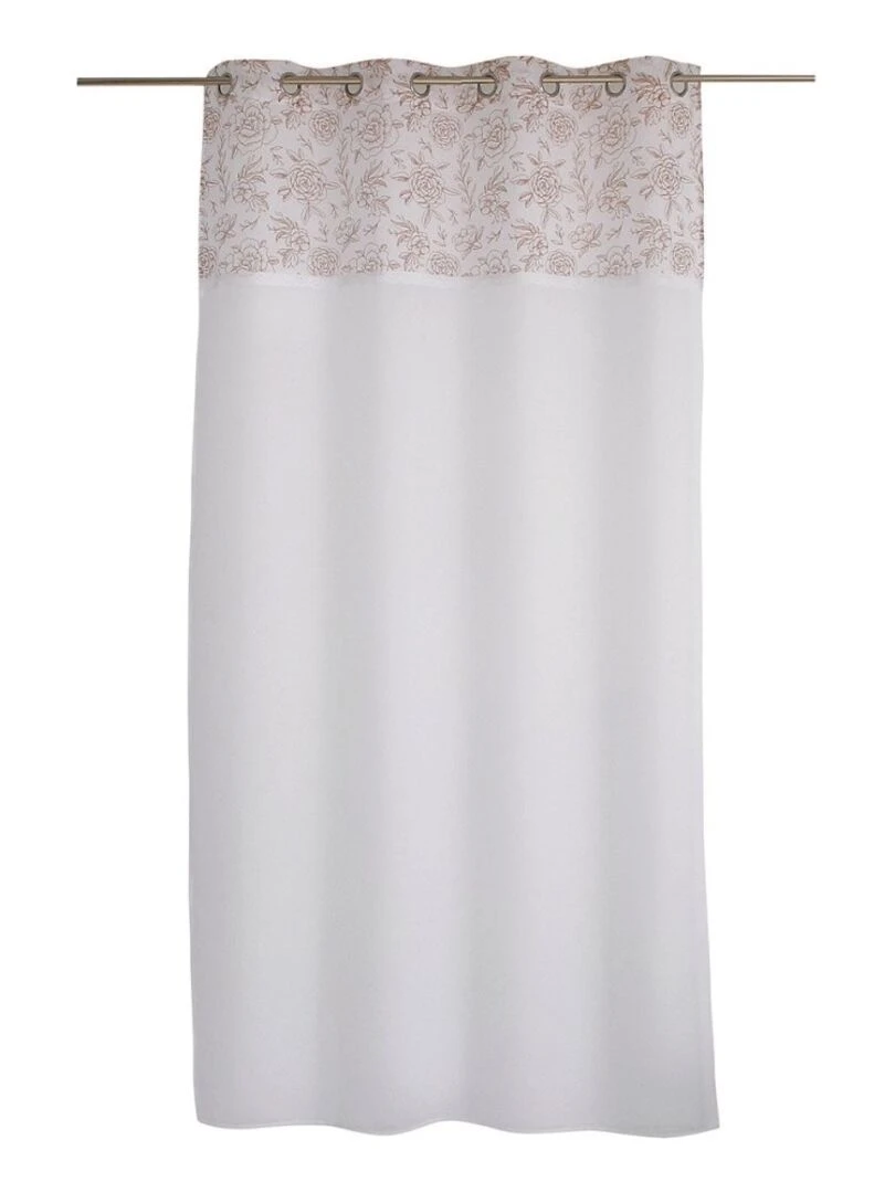 Voilage à œillets 140x240 Rosa naturel Blanc
