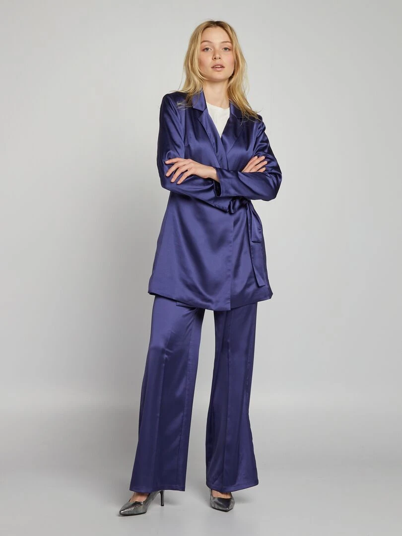 Pantalon en satin Bleu