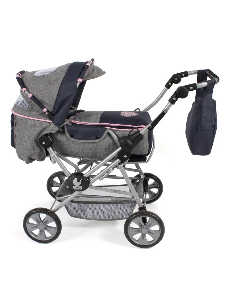 Poussette Road Star pour poupées bleu foncé gris N/A
