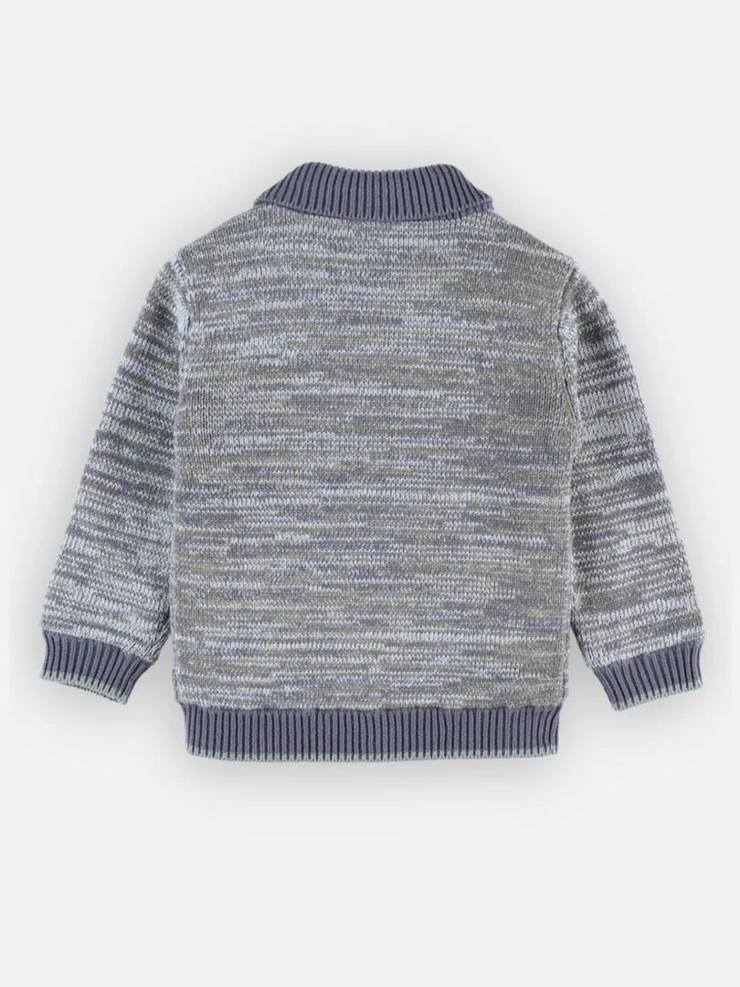 Cardigan tricoloudoux  kaki/gris foncé   Noukie's   Gris