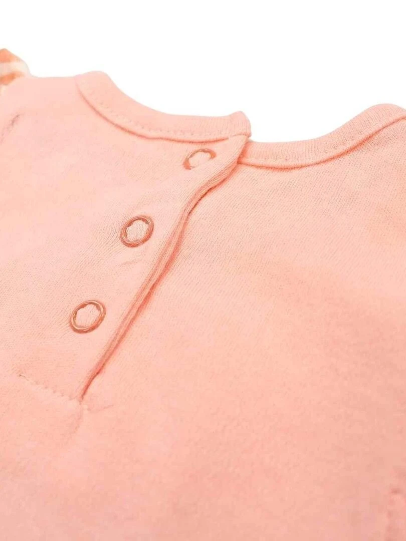 Lee Cooper   Combishort bébé fille imprimé logo en coton   Orange clair