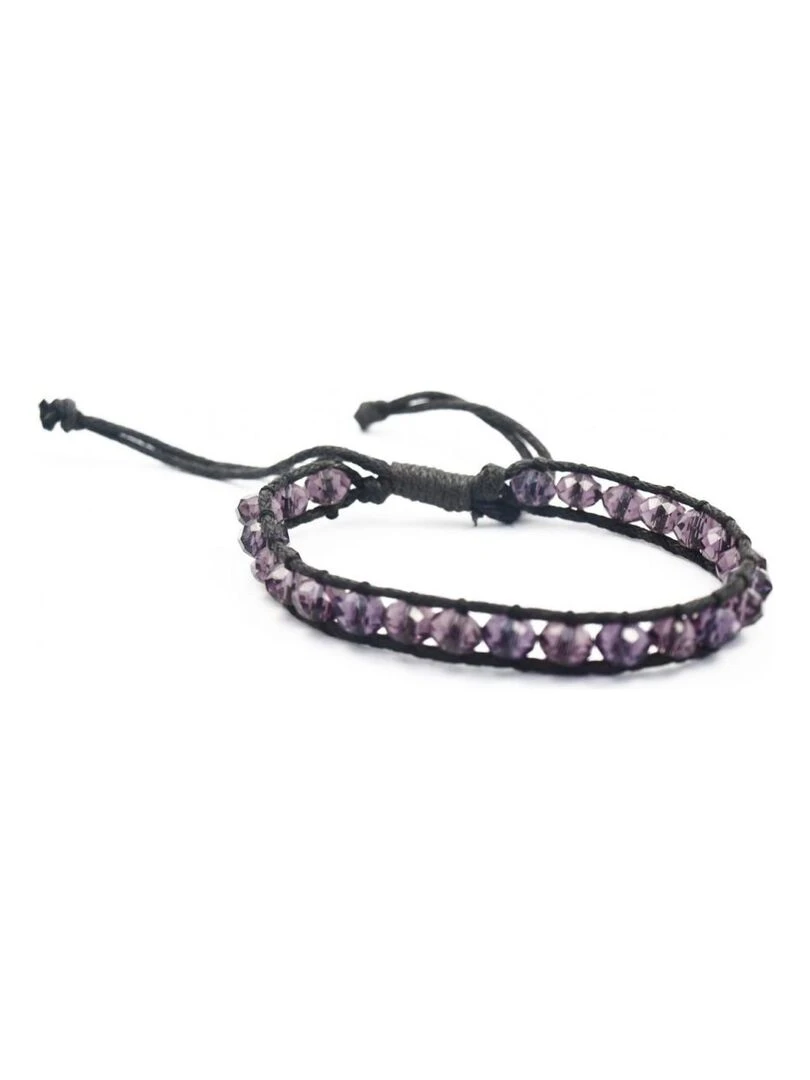 Bracelet perles de cristal Bijoucolor Violet