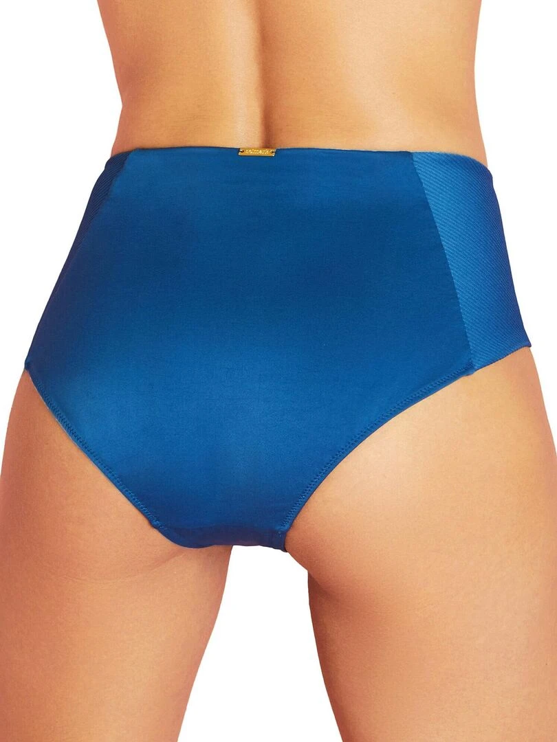 Bas maillot de bain slip taille haute Maldives Bleu