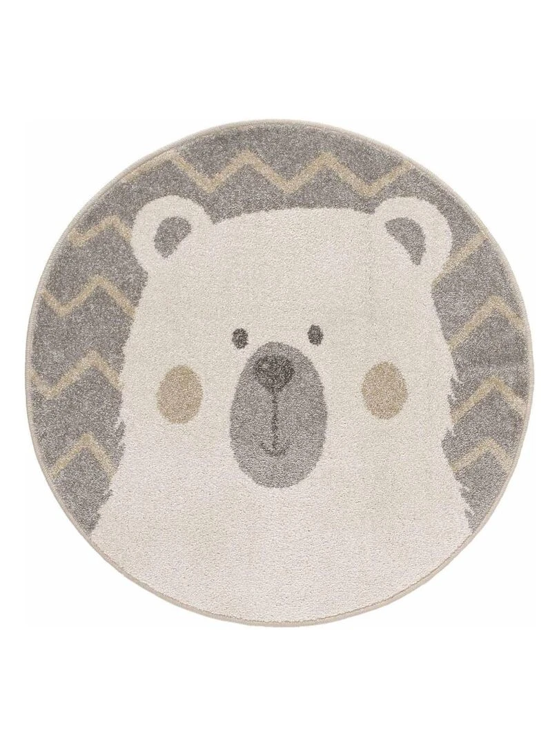 Tapis rond 100 cm frise Igloo Gris