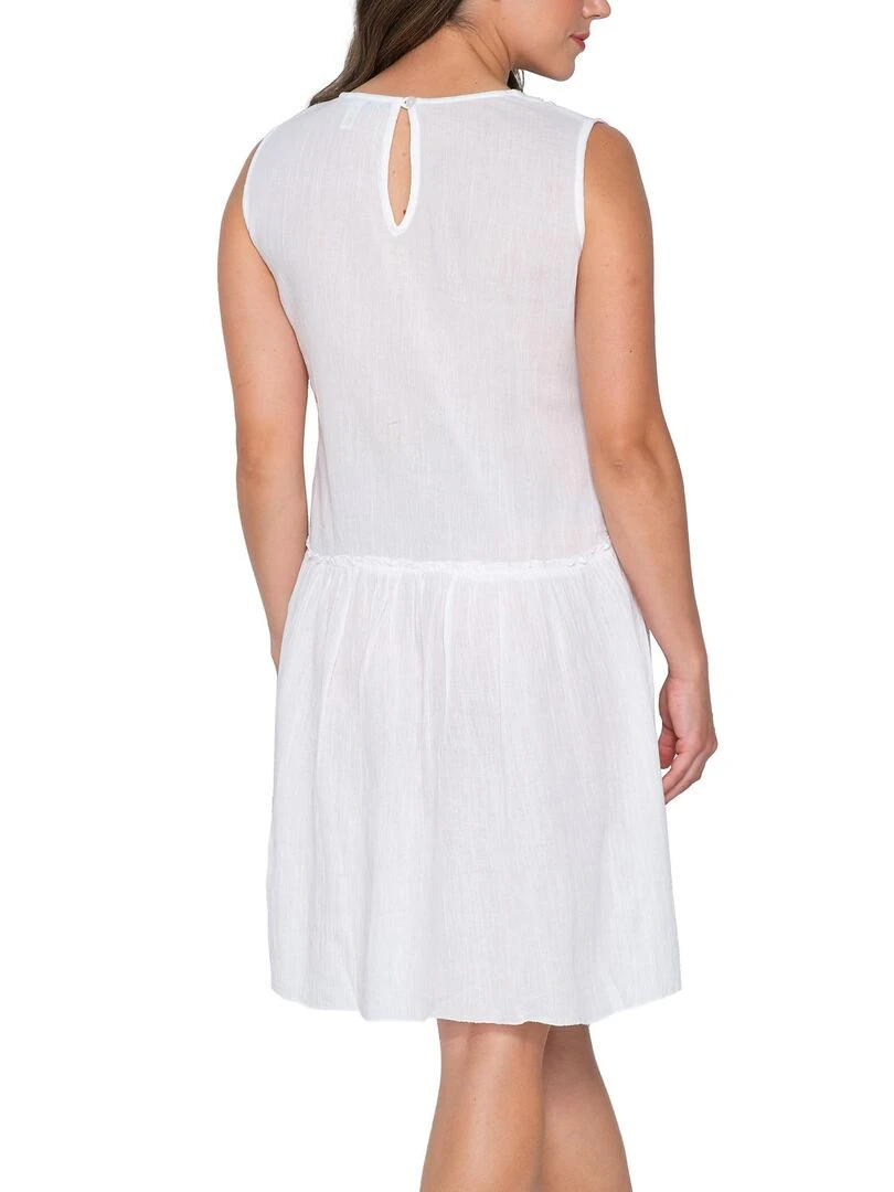 Robe estivale sans manches Mia Blanc