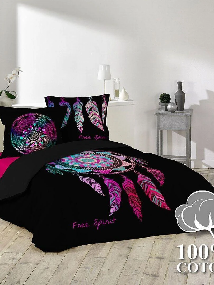 Parure de couette Porte Bonheur   Noir Noir